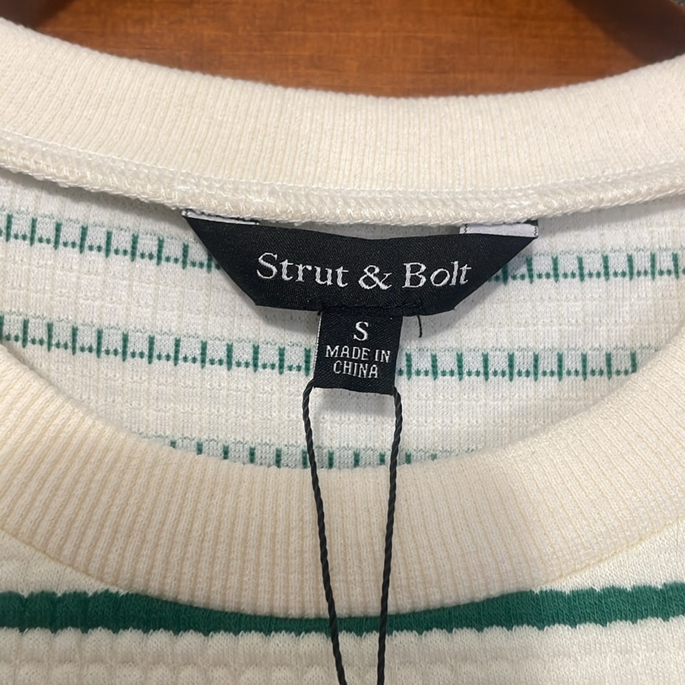 Strut & Bolt | Striped Green & White Dress - Picture 2 of 7
